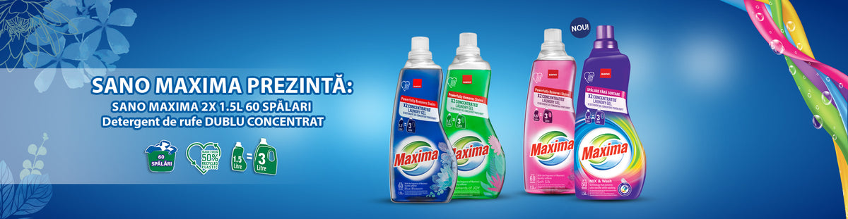Sano Maxima Power Gel dublu concentrat, 1,5L, 60 de spălări