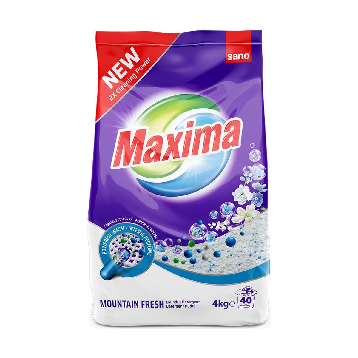Sano Maxima Detergent Pudră – Mountain Fresh 4kg